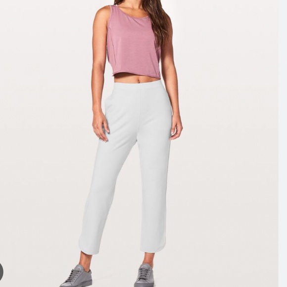 lululemon athletica Pants - Lululemon Every Moment Pant Cropped jogger 12 Vapor